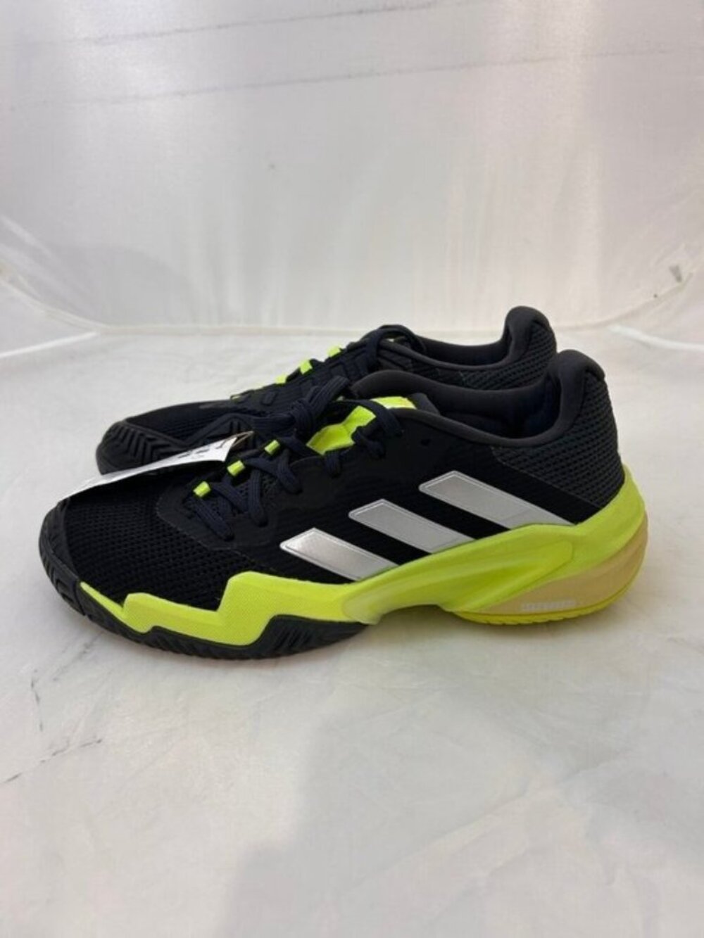 Adidas barricade 13 tennis shoes black green mens size 7.5 IH2559